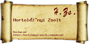 Hortolányi Zsolt névjegykártya