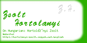 zsolt hortolanyi business card